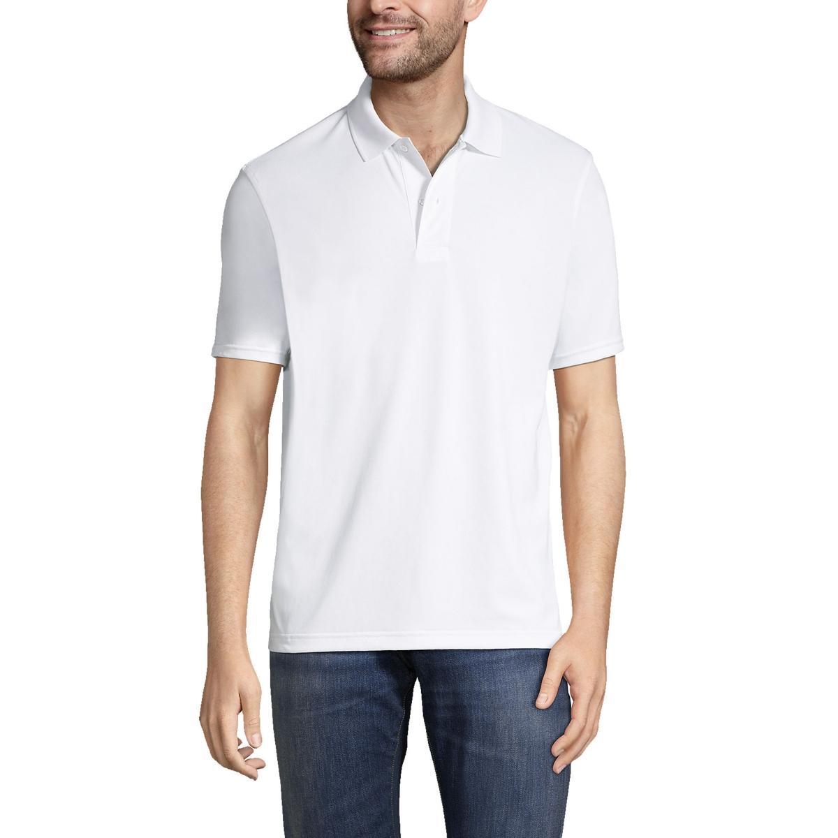 Mens Lands End Short Sleeve Quick-Dry Stain-Release Polo Shirt Product Image