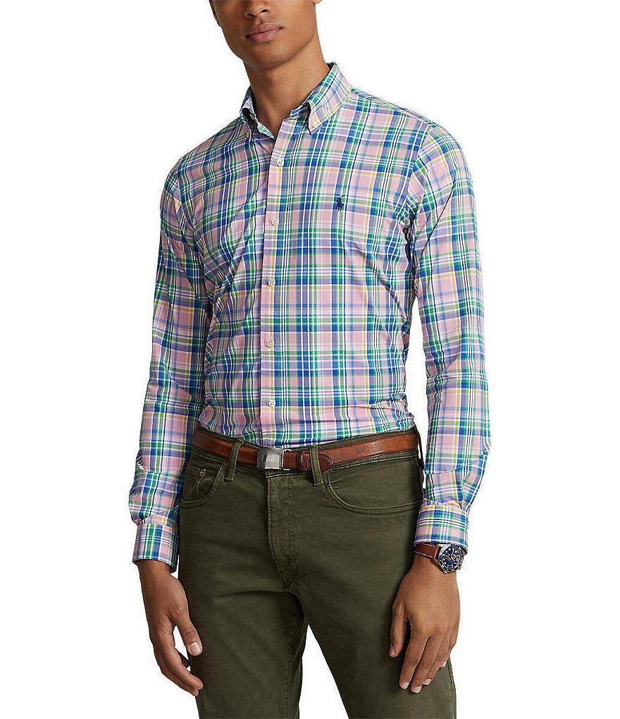 Polo Ralph Lauren Classic Fit Plaid Performance Stretch Twill Long Sleeve Woven Shirt Product Image