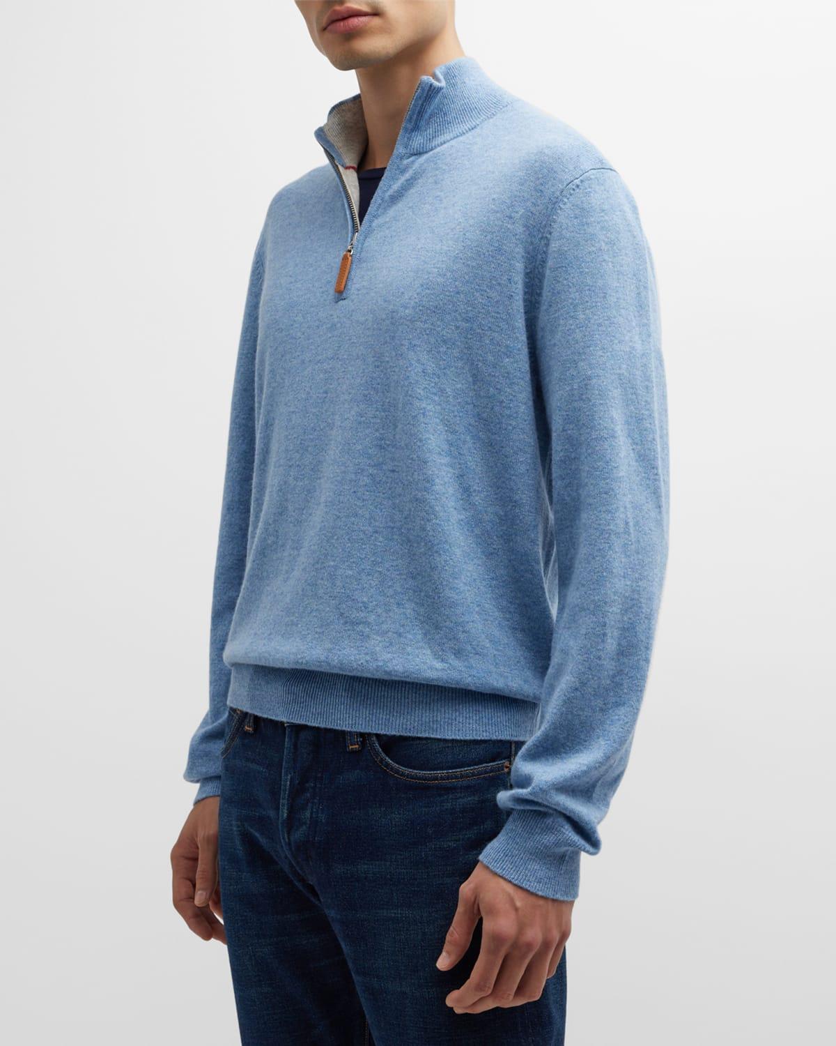 Mens Wool-Cashmere 1/4-Zip Sweater Product Image