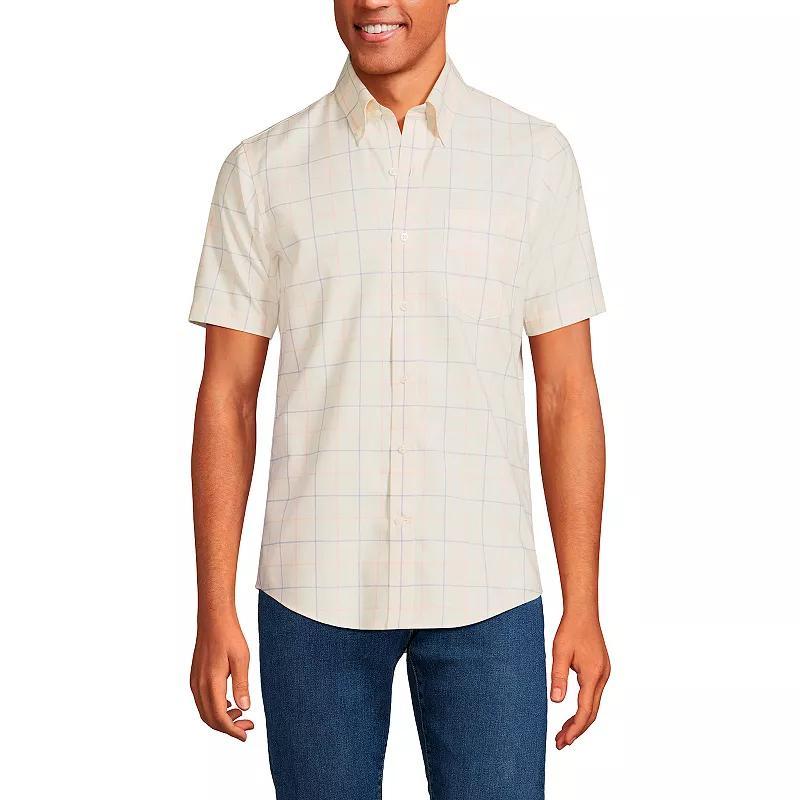 Mens Lands End Traditional-Fit No-Iron Button-Down Sport Shirt Product Image