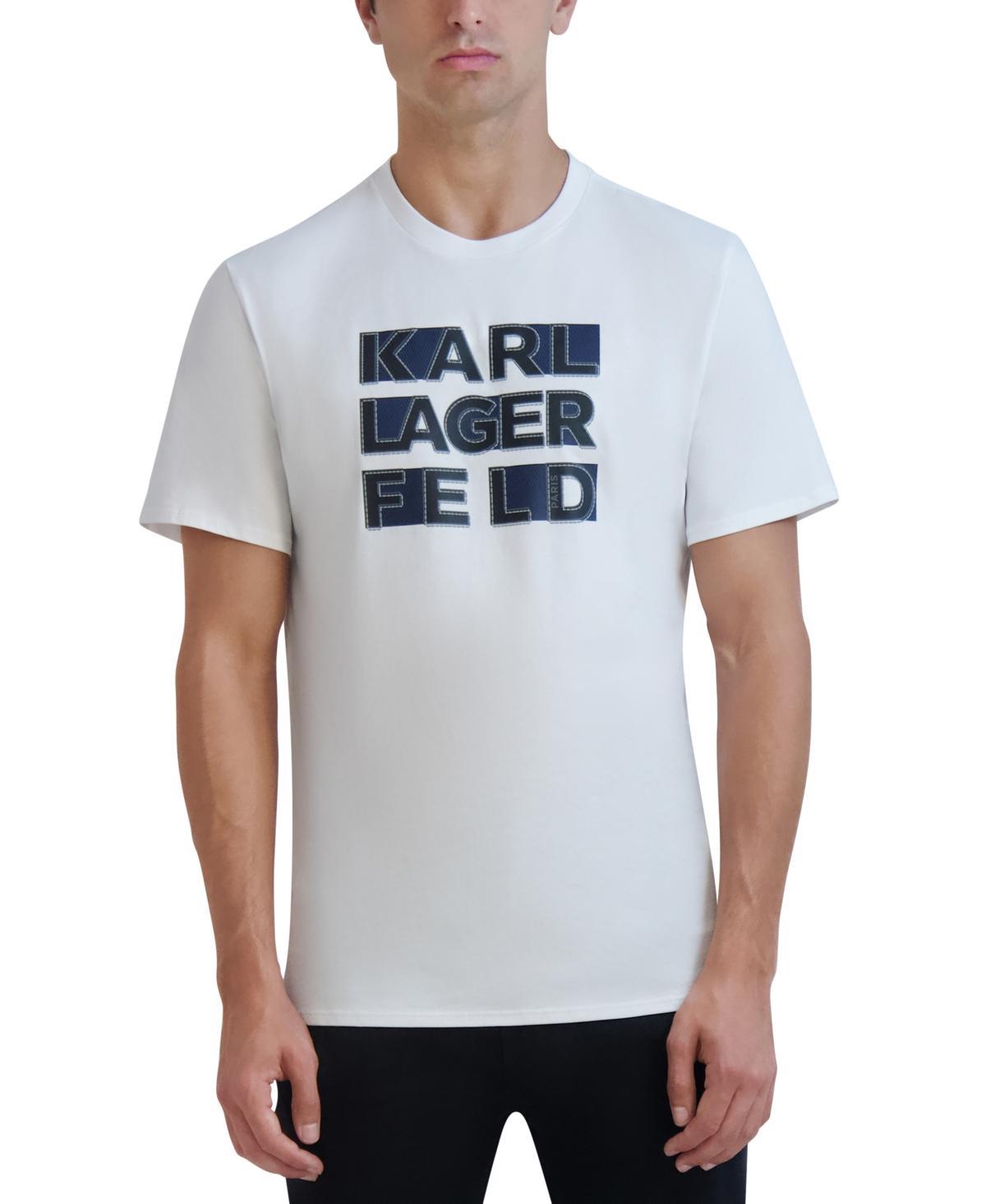 Karl Lagerfeld Paris Mens Cotton Logo-Graphic T-Shirt Product Image