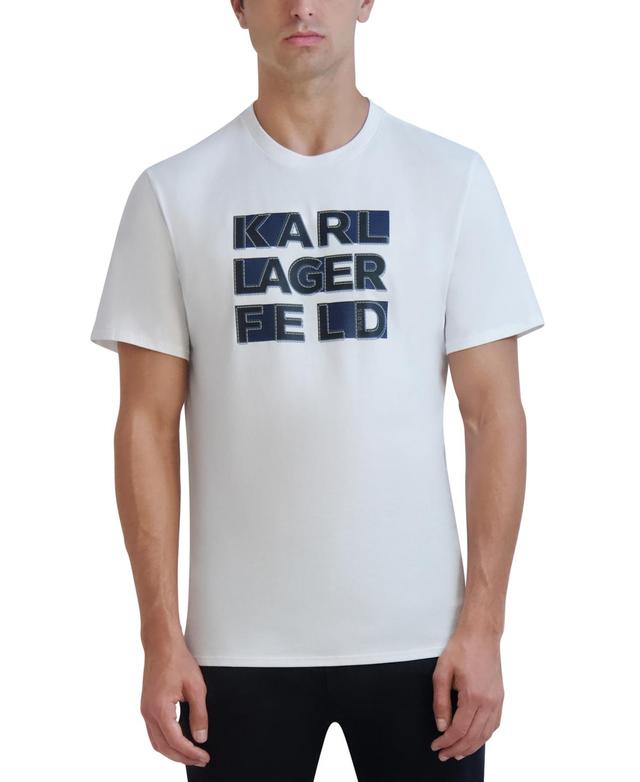 Karl Lagerfeld Paris Mens Cotton Logo-Graphic T-Shirt Product Image