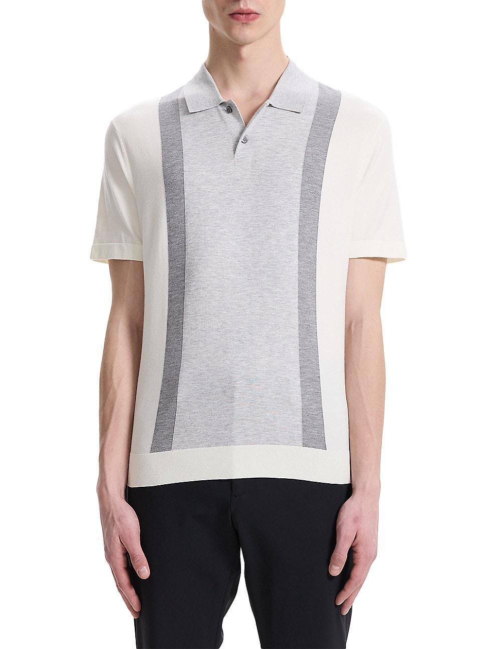 Mens Gradient Paneled Polo Shirt Product Image