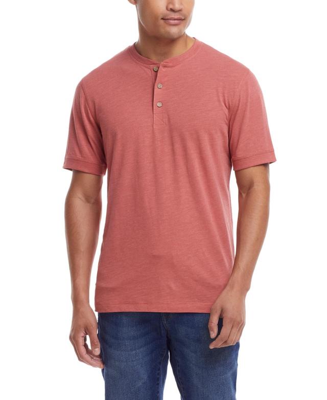 Weatherproof Vintage Mens Short Sleeve Melange Henley Shirt Product Image