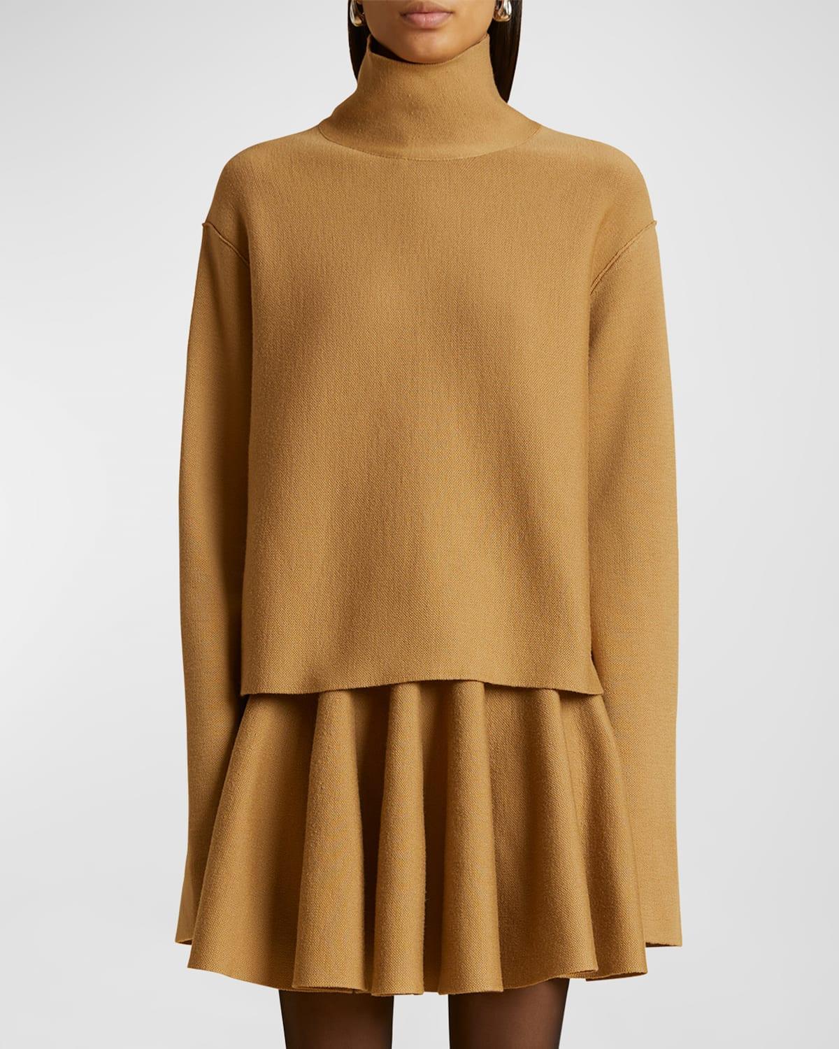 Sree Turtleneck Long-Sleeve Wool Knit Top product image