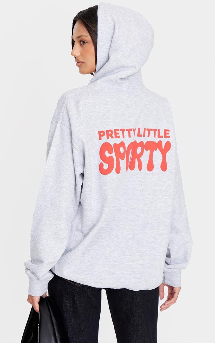 Ice Grey Pretty Little Sporty Back Puff Print Hoodie Product Image