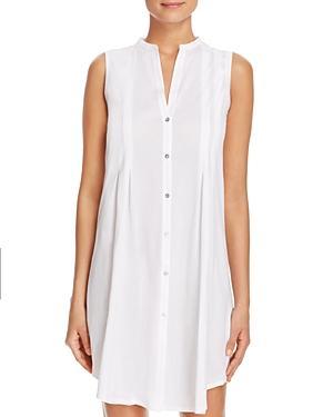 Hanro Cotton Deluxe Button Front Tank Nightgown (Crystal ) Women's Pajama Product Image