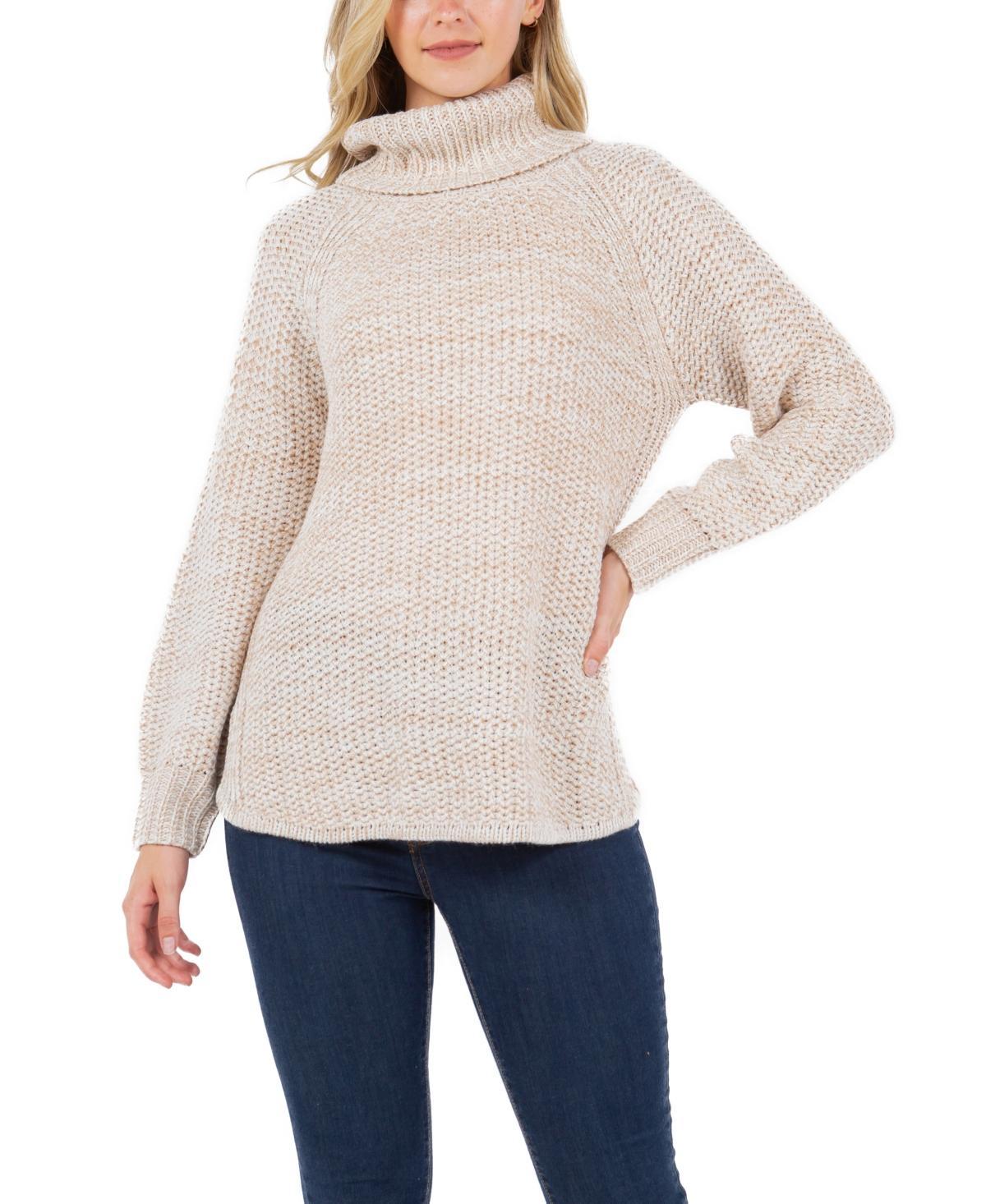 Jpr Studio Womens Round Hem Marled Lurex Turtleneck Sweater Product Image