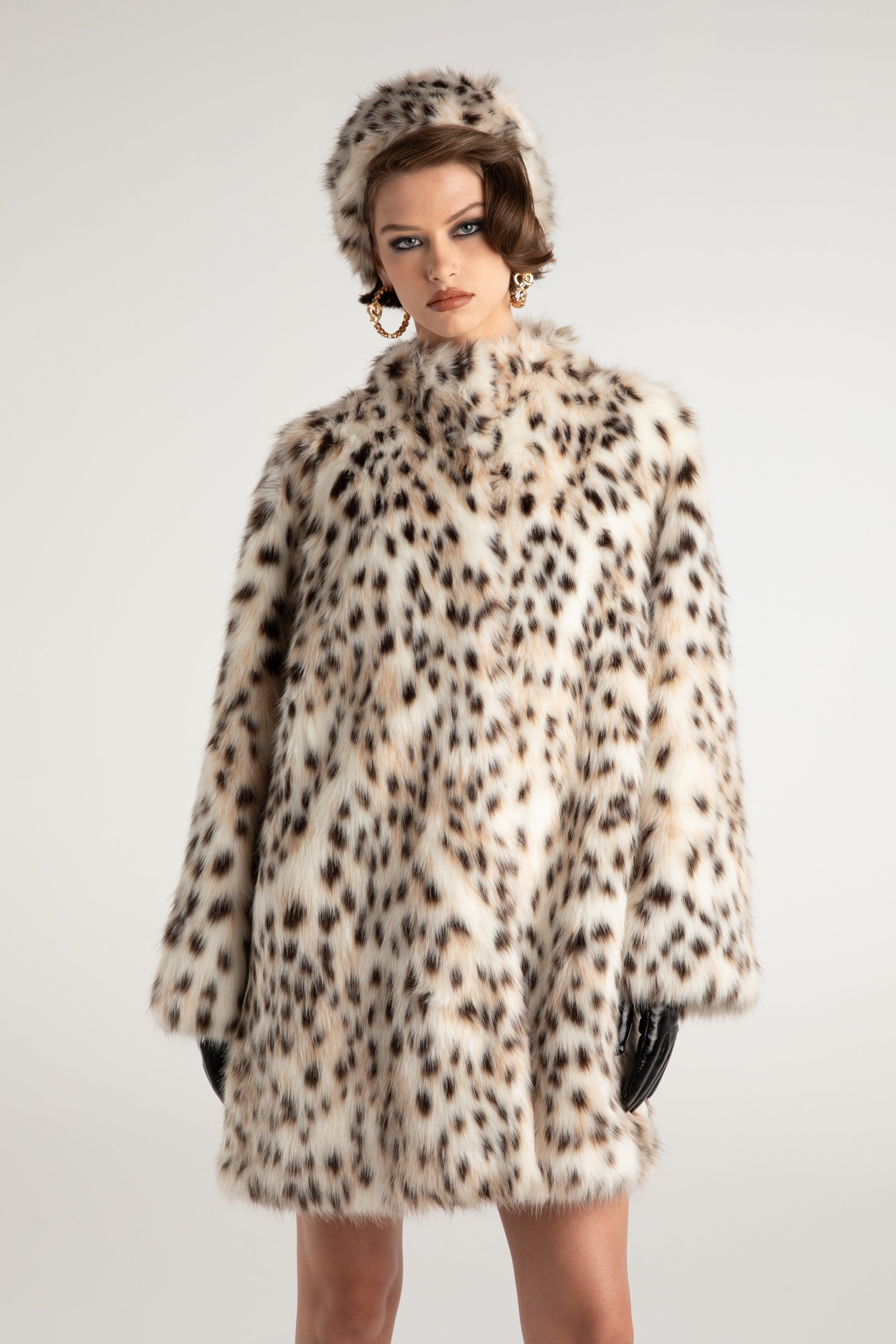 Adeline Fur Coat (Leopard) Product Image