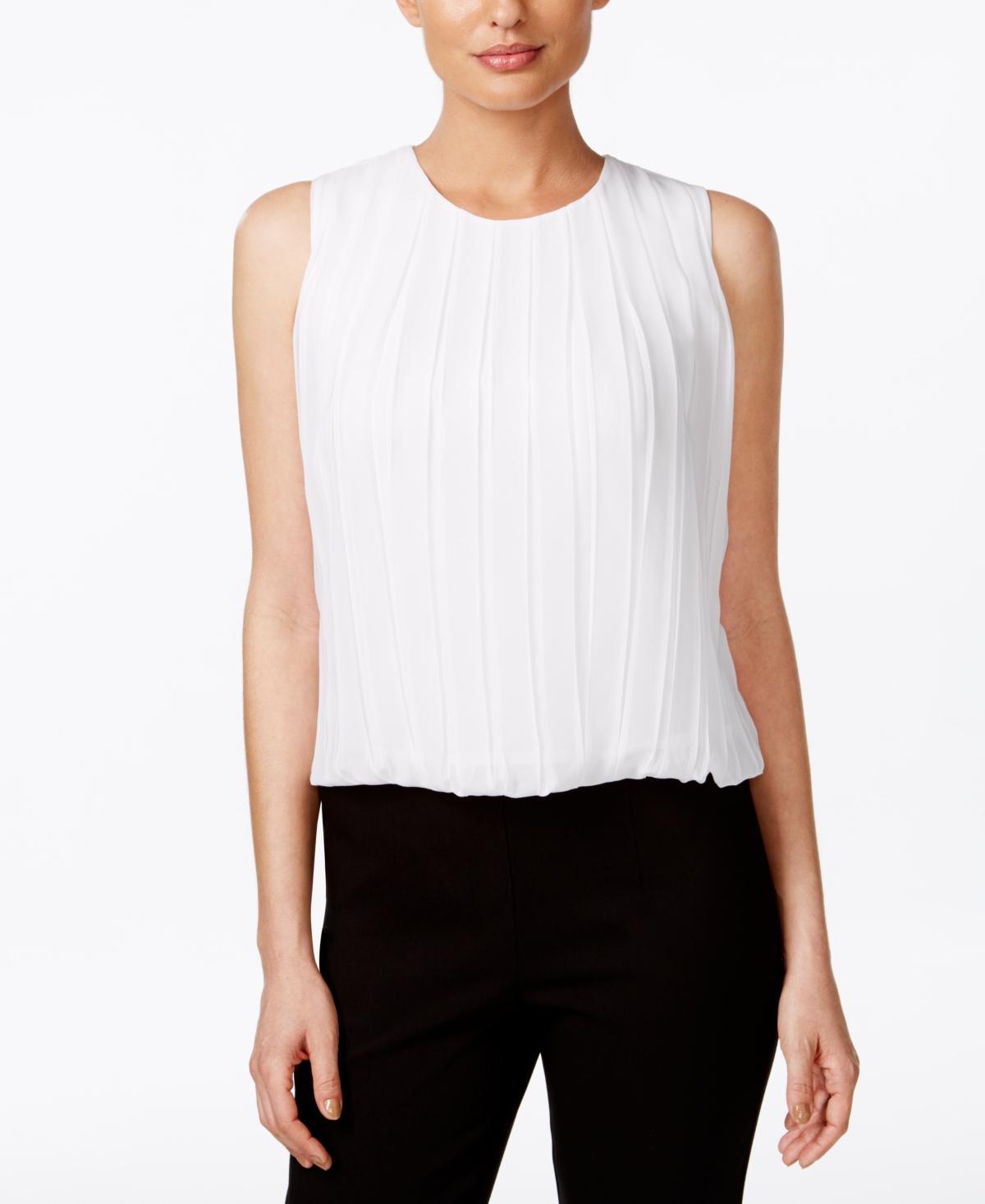 Calvin Klein Women's Blouse (White) Women's Clothing Product Image