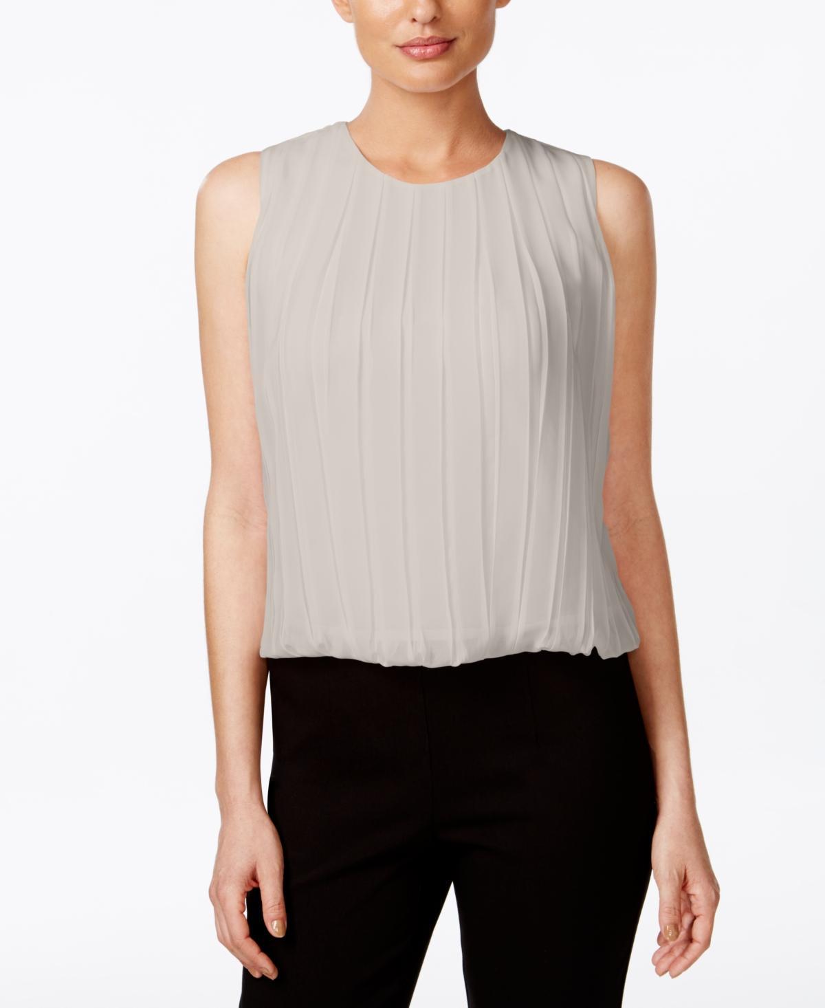 Calvin Klein Women's Blouse (White) Women's Clothing Product Image