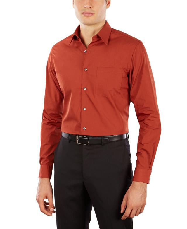 Van Heusen Mens Fitted Poplin Dress Shirt Product Image