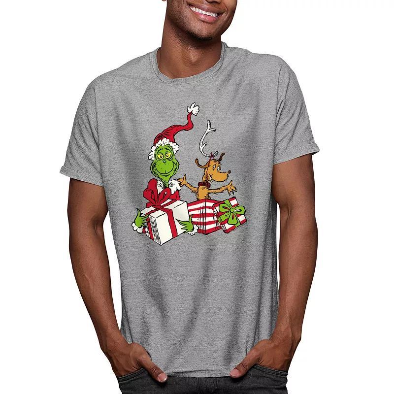 Mens Dr. Seuss The Grinch Max Tee Grey Military Green Product Image