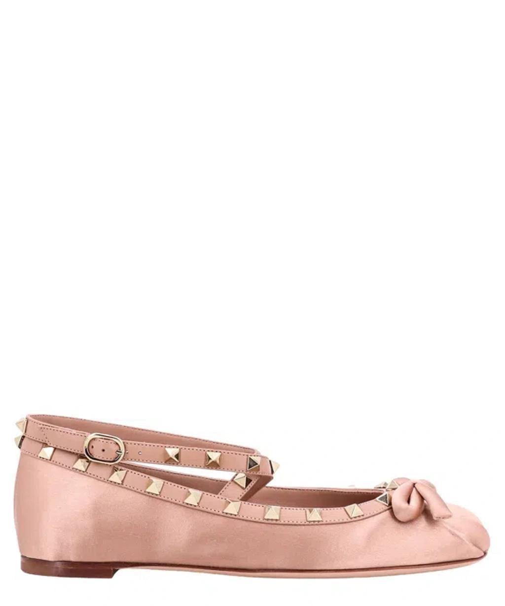 Rockstud Ballet Flats In Pink product image