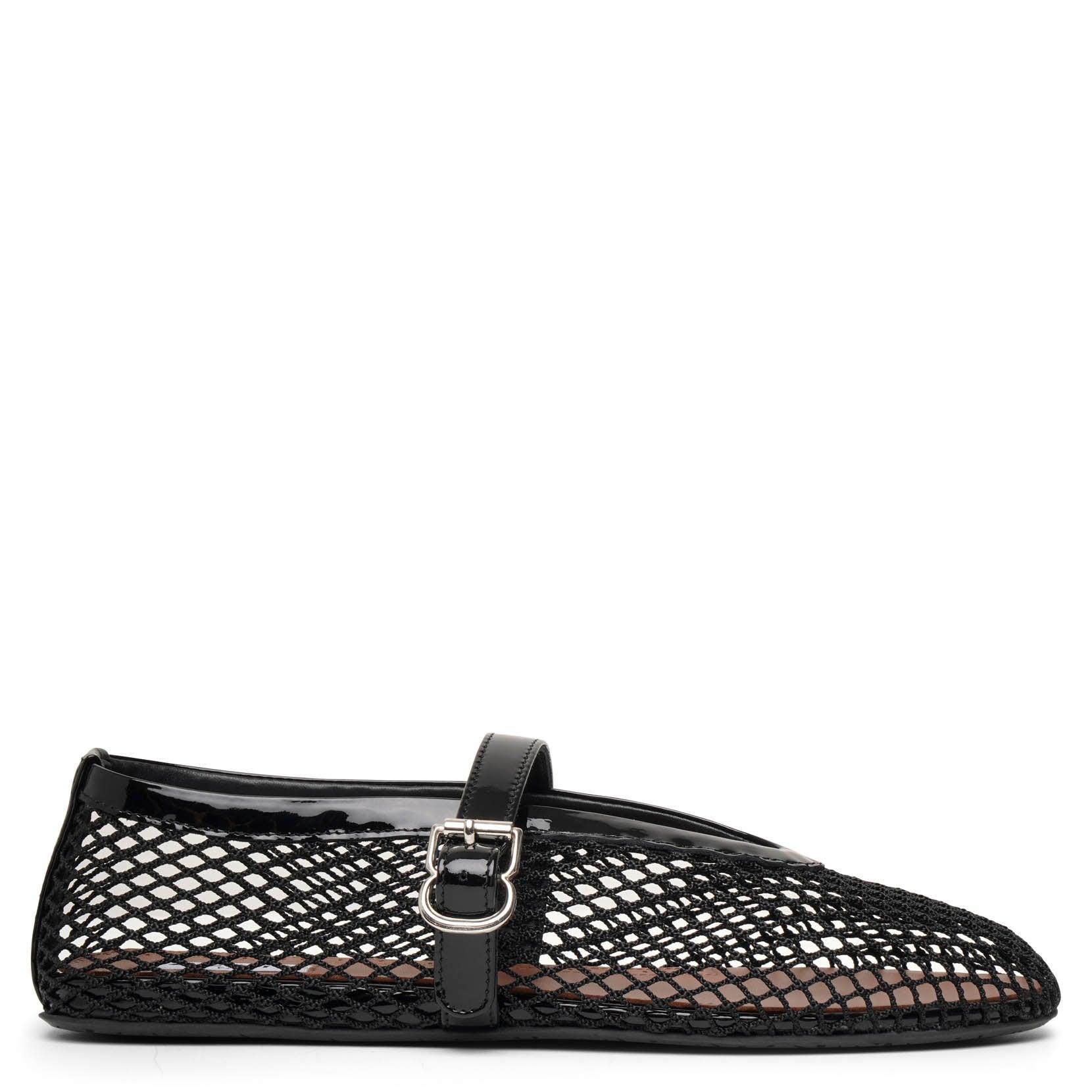 ALAÏA Mesh Ballet Flats In Black Product Image