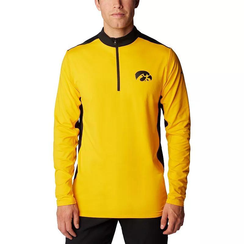 Mens Columbia Iowa Hawkeyes Tech Trail Omni-Shade Quarter-Zip Top Product Image