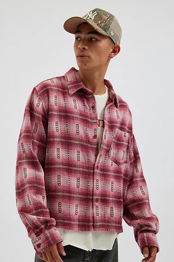 BDG Cropped Plaid Flannel Shirt Top Mens at Urban Outfitters Product Image