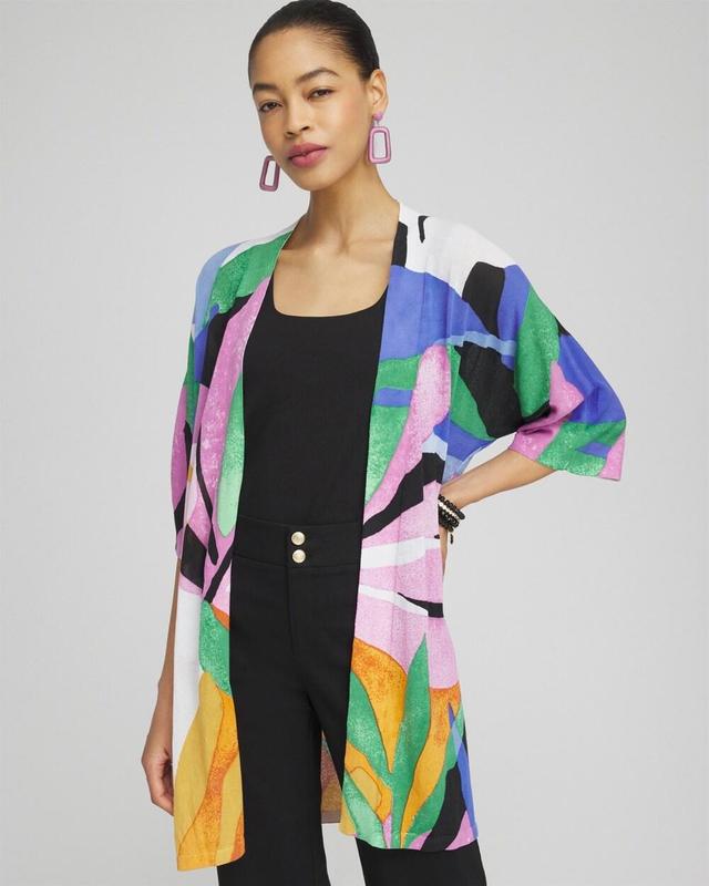 Women's Summer Romance Tropical Midi Cardigan Sweater Product Image