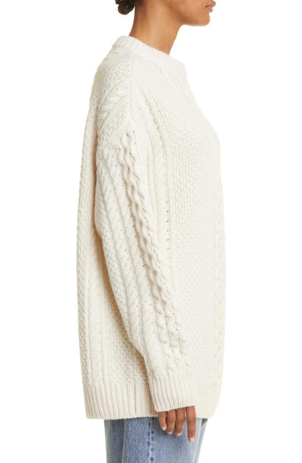 Chunky Cable Knit Cream Product Image