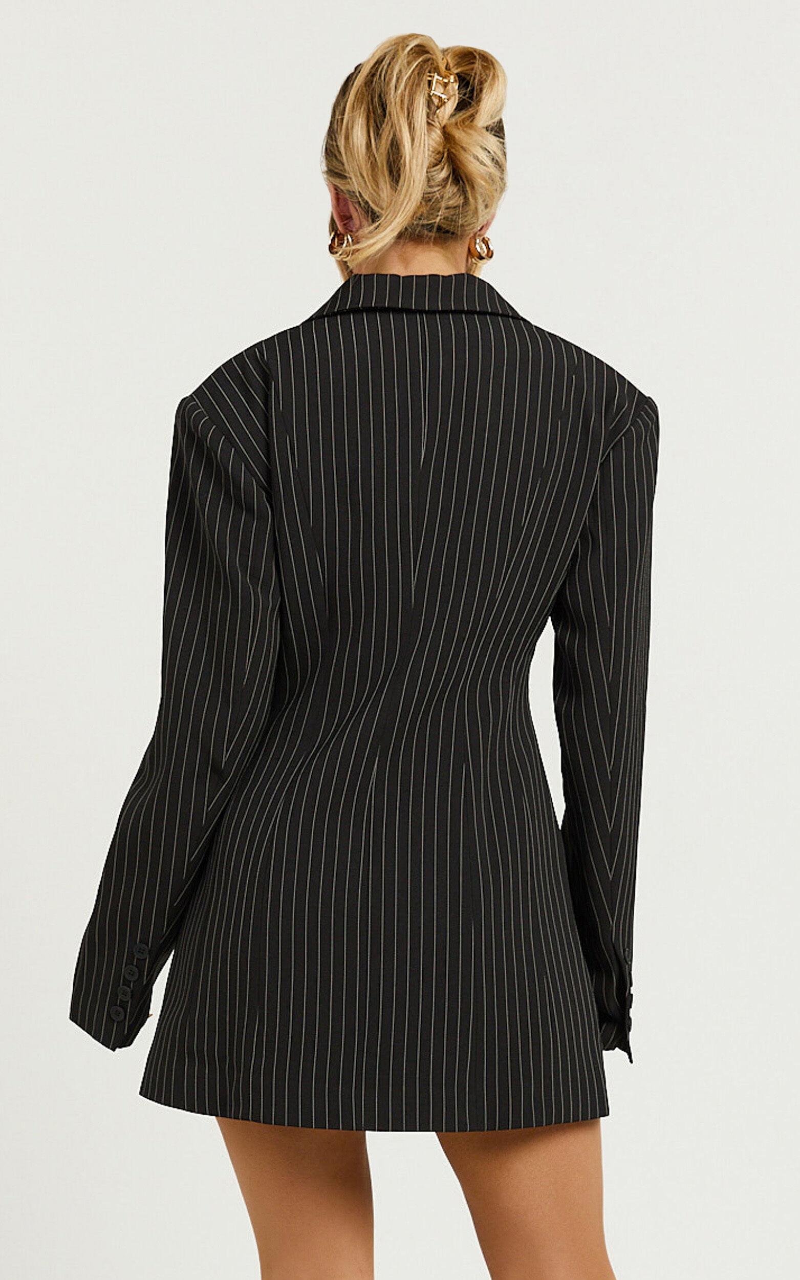 Lioness - Leo Dress in Onyx Pinstripe Product Image