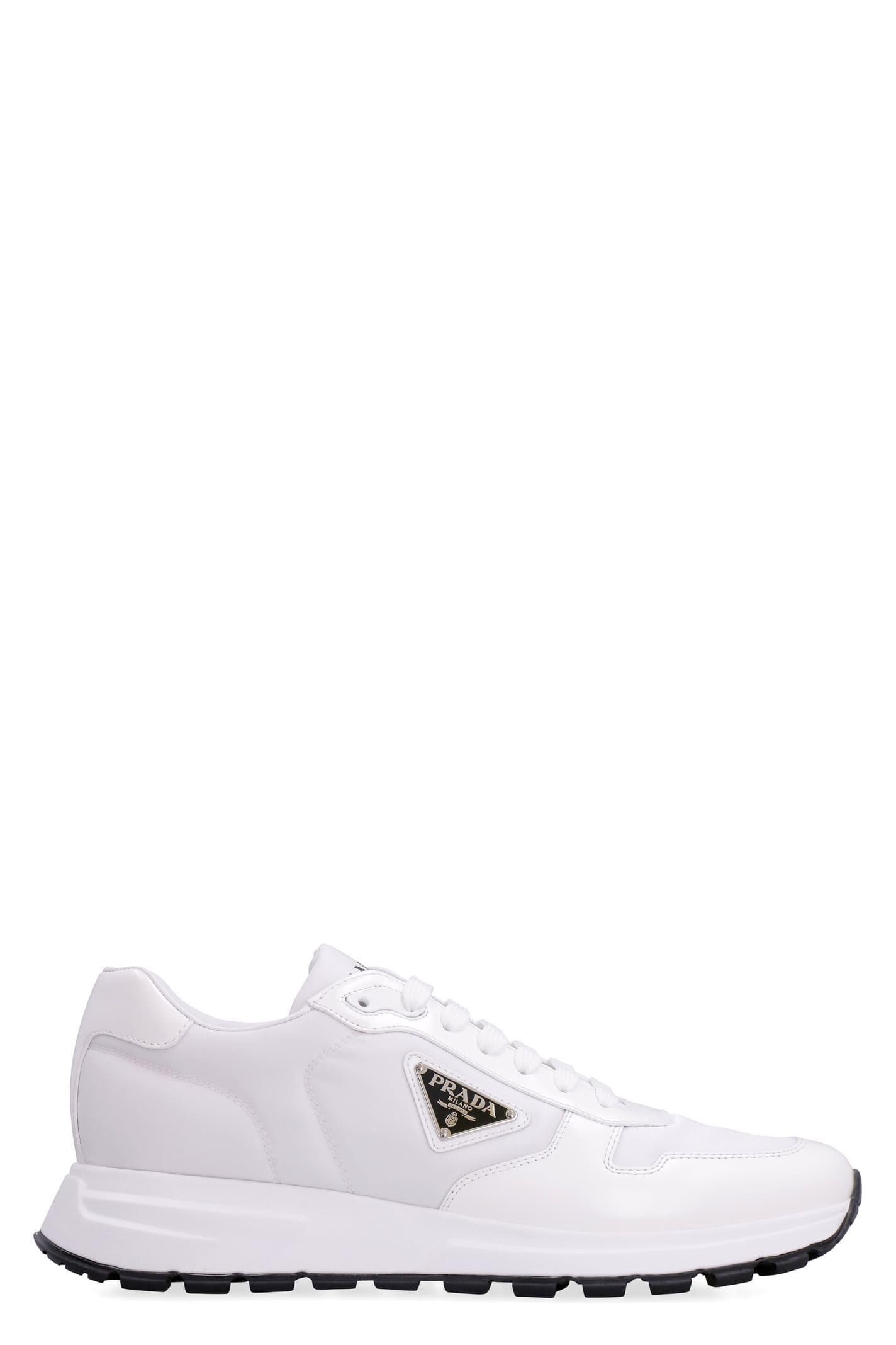 PRADA Triangle Logo Lace In White Product Image