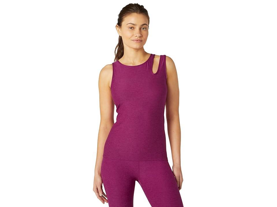 Beyond Yoga Featherweight Open Up Tank (Magenta Heather) Women's Clothing Product Image