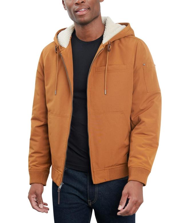 Lucky Brand Mens Fleece-Lined Zip-Front Hooded Jacket Product Image