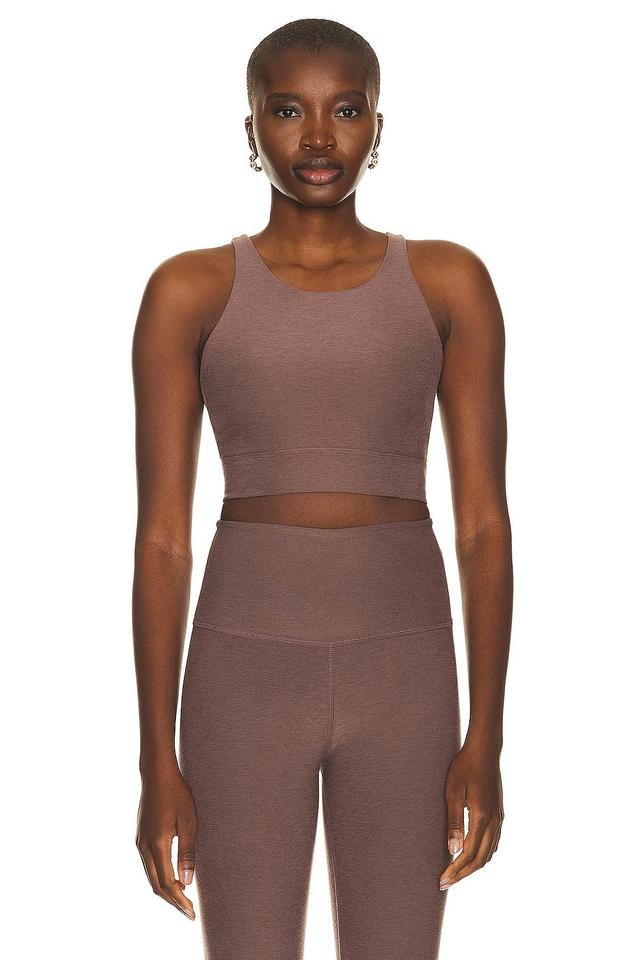 Beyond Yoga Spacedye Enlighten Long Line Bra Taupe. (also in L). Product Image