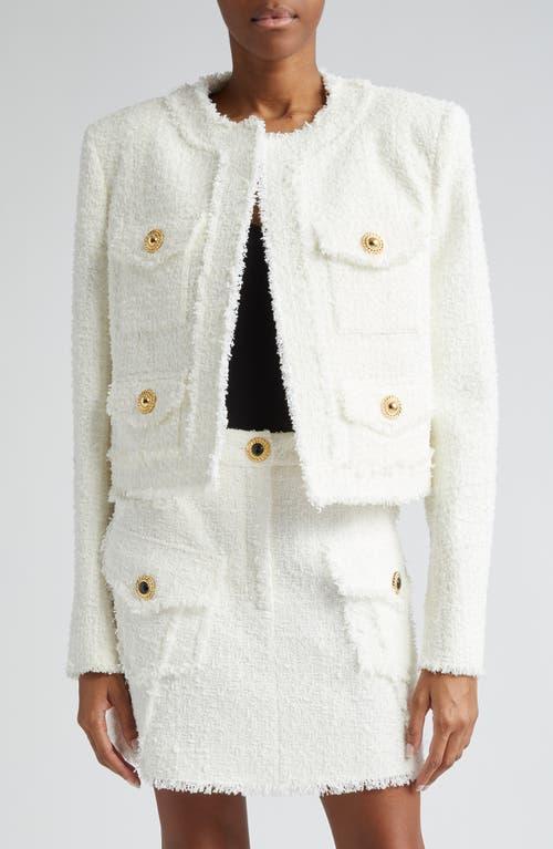 Tweed Jacket In White Product Image