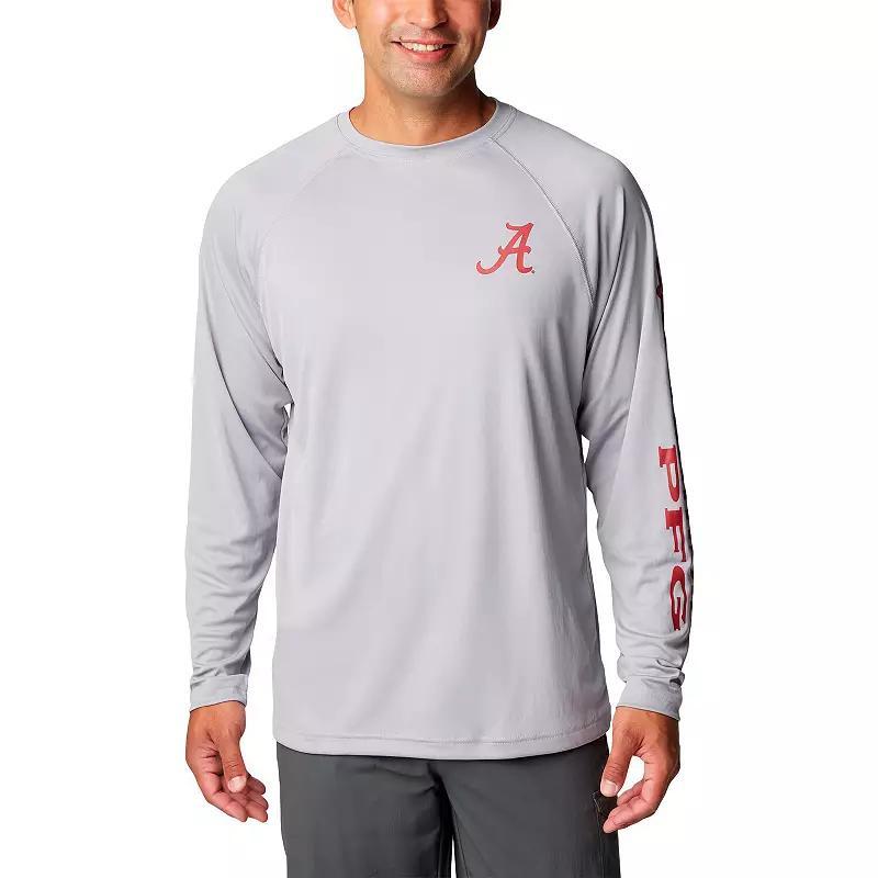 Mens Columbia Gray Alabama Crimson Tide Big & Tall Terminal Tackle Omni-Shade Long Sleeve T-Shirt Product Image