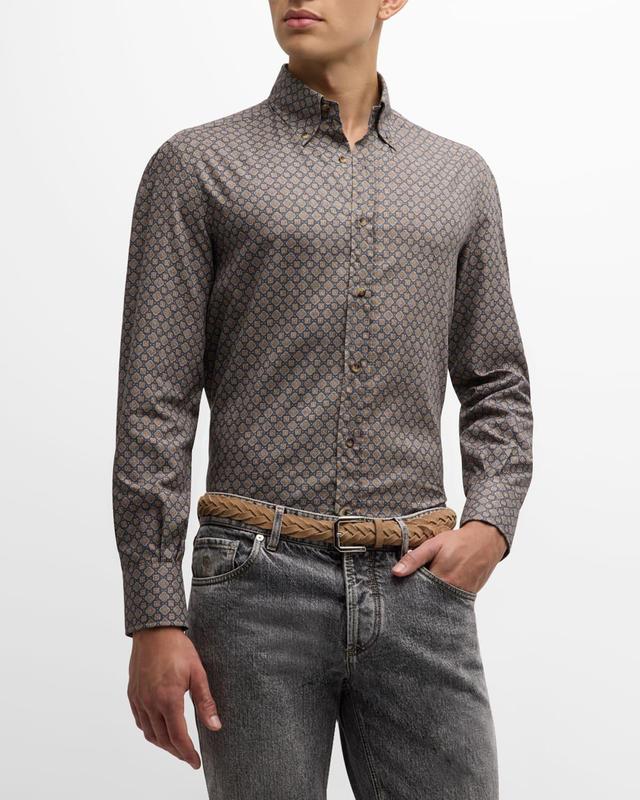 Mens Medallion Basic Button-Down Shirt Product Image