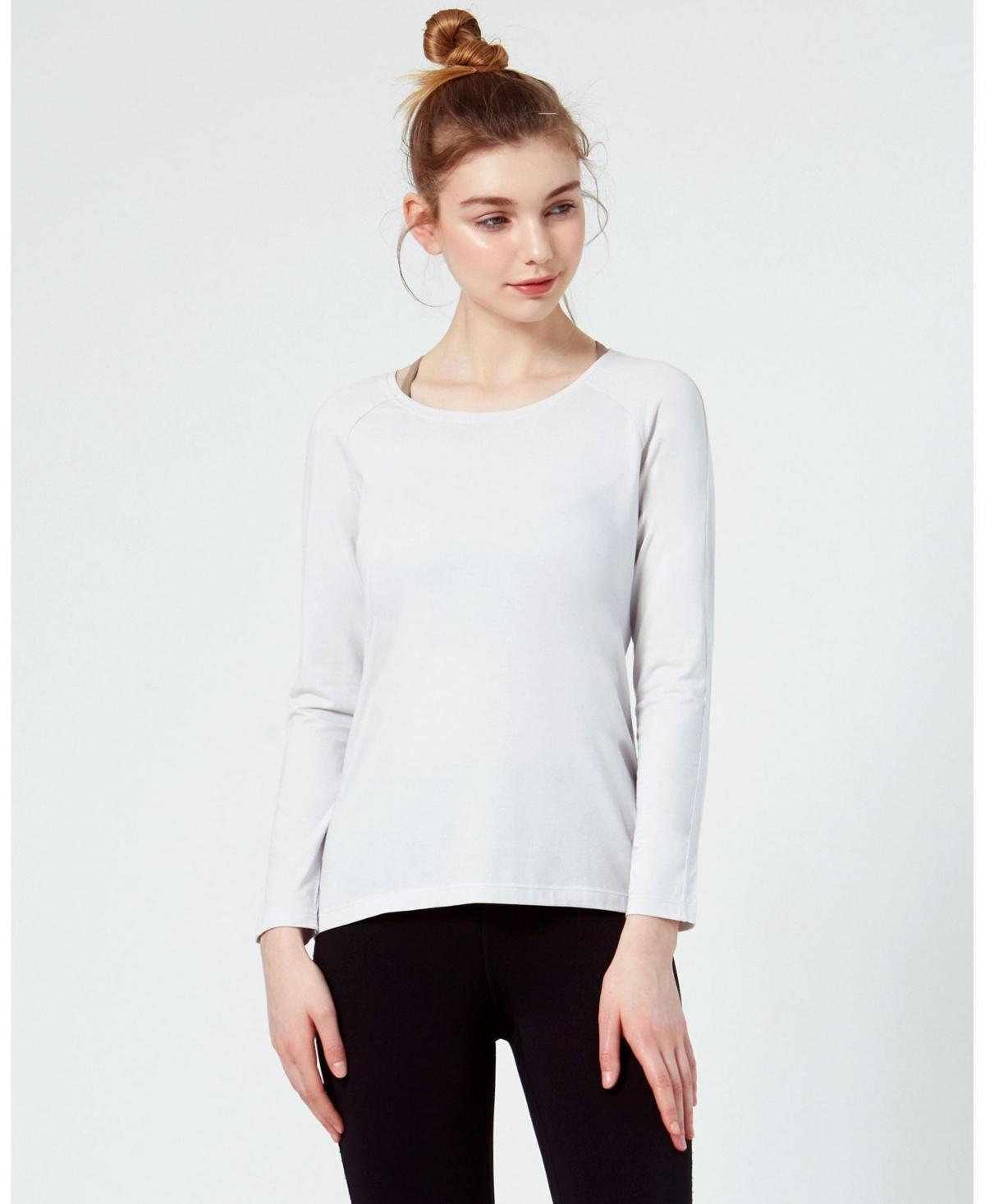 Rebody Essentials Scooped Long Sleeve Top For Women Product Image