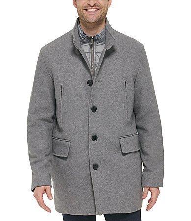 Cole Haan Set-In-Bib WoolTwill Coat Product Image