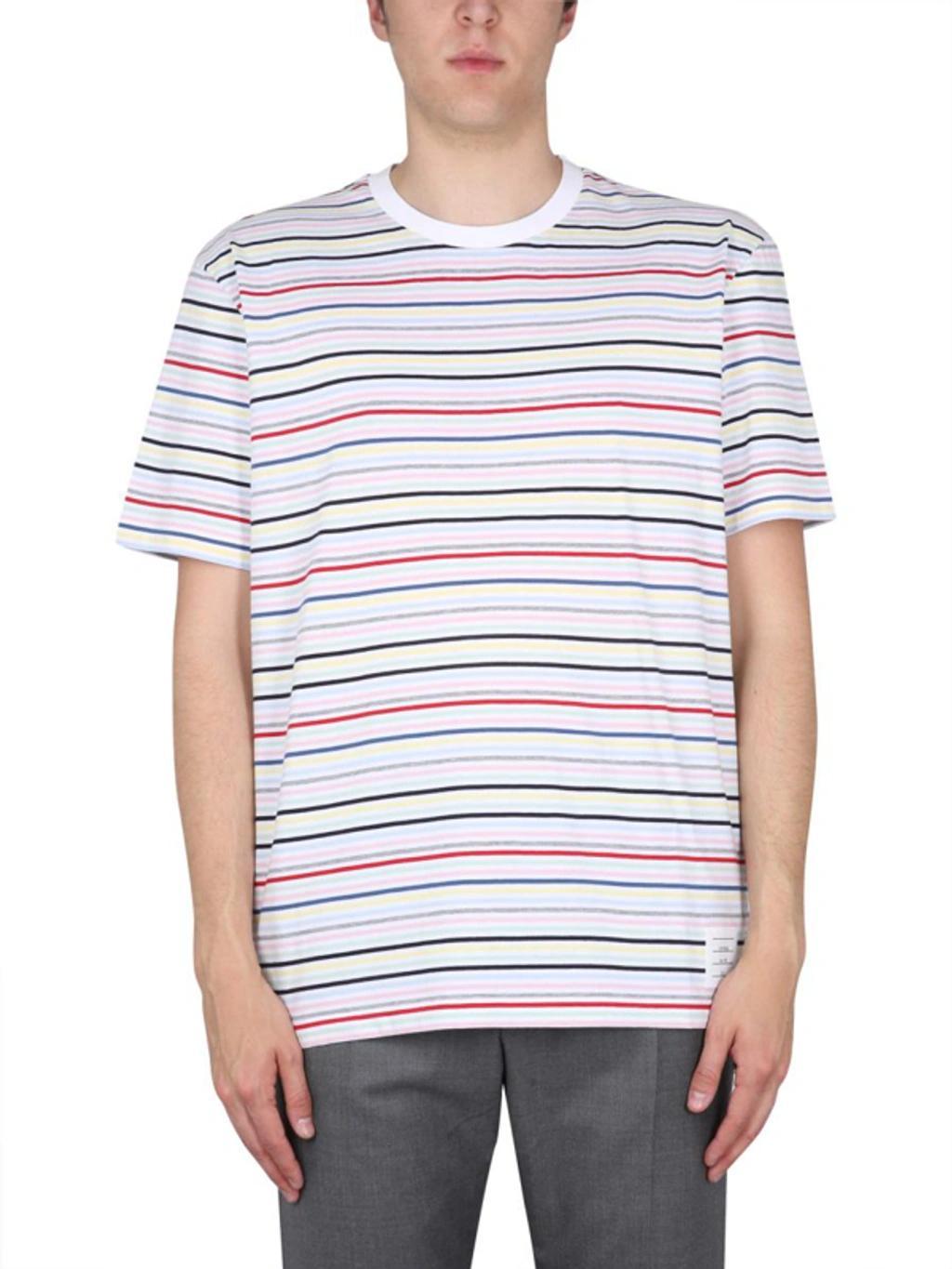 Striped Short-sleeve T-shirt In Multi-colour Product Image