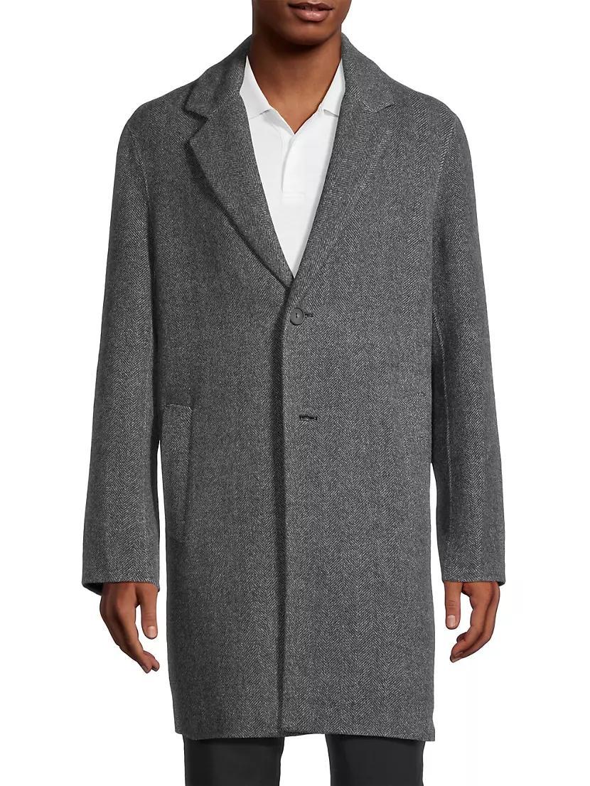 Herringbone Wool-Blend Coat Product Image