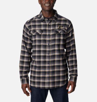 Columbia Men's Collegiate Flare Gun Flannel Long Sleeve Shirt - Purdue- Product Image