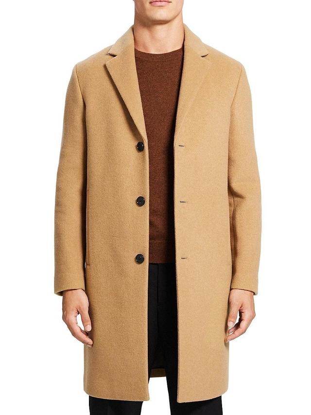 Theory Suffolk Coat in Recycled Wool Melton  - ELK MELANGE - male - Size: Medium Product Image