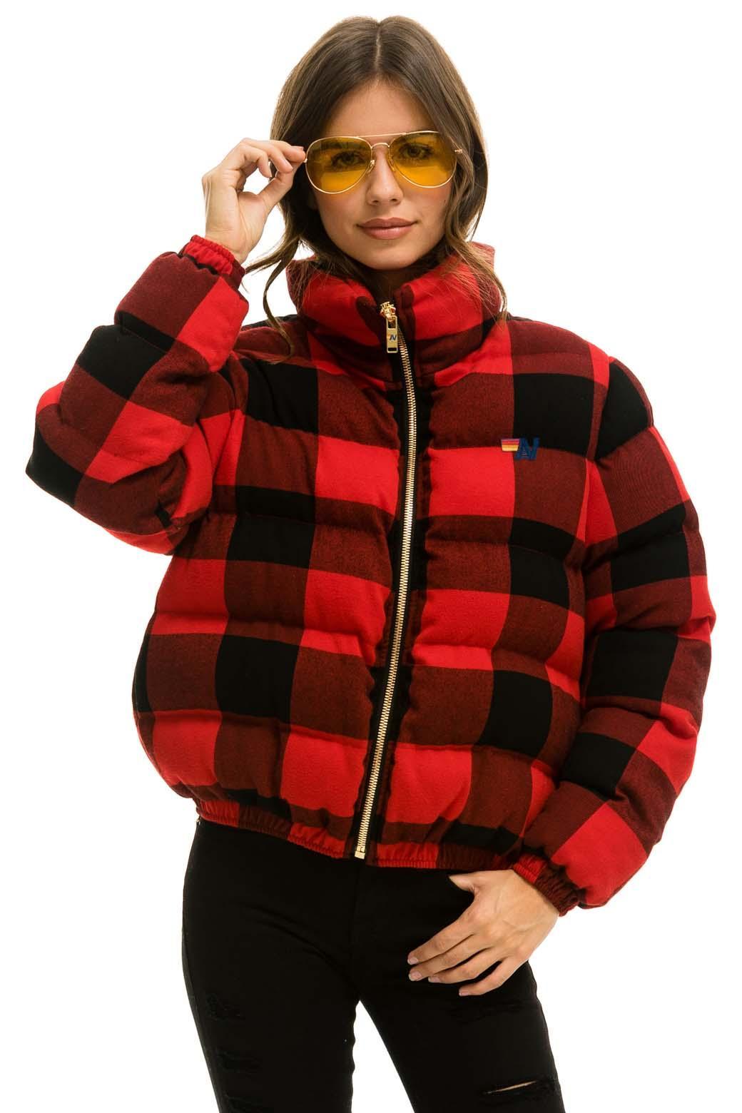 APRES PLAID PUFFER JACKET - BUFFALO PLAID Female Product Image