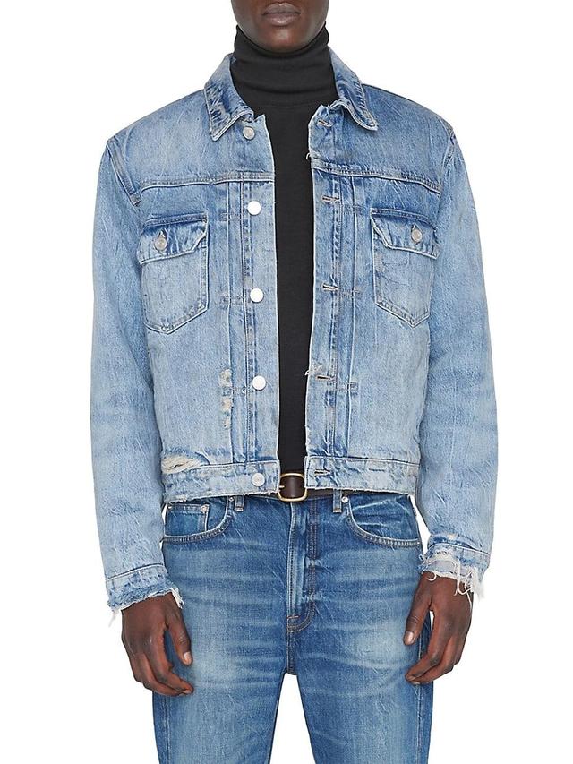 Mens Mar Azul Destruct Vintage Denim Jacket Product Image