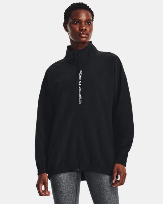 Women's UA Woven Oversized Full-Zip Jacket Product Image