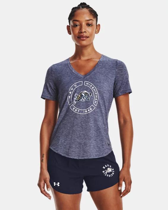 Women's UA Breezy Collegiate Sideline V-Neck T-Shirt Product Image