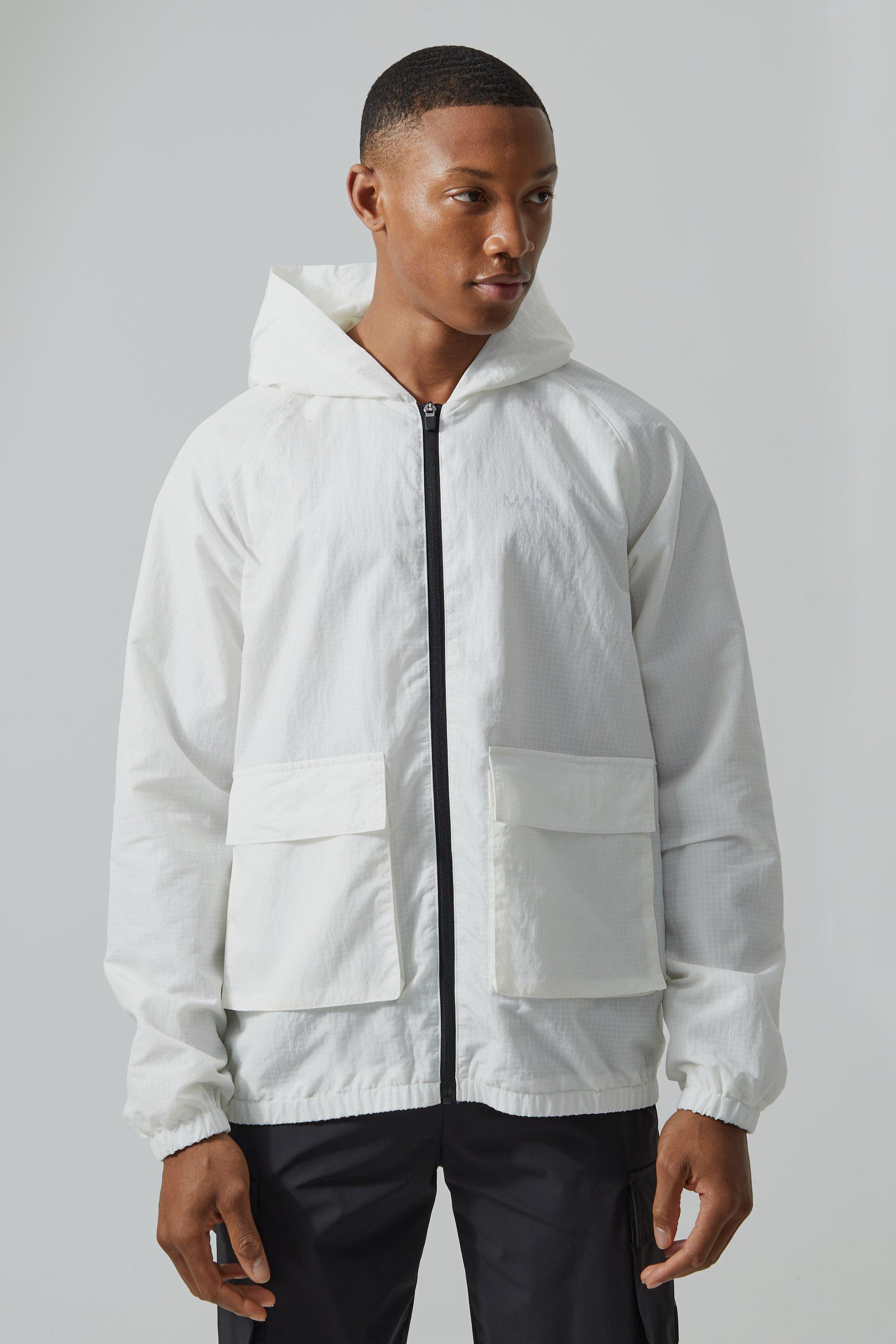 Man Active Ripstop Nylon Utility Windbreaker | boohooMAN USA Product Image