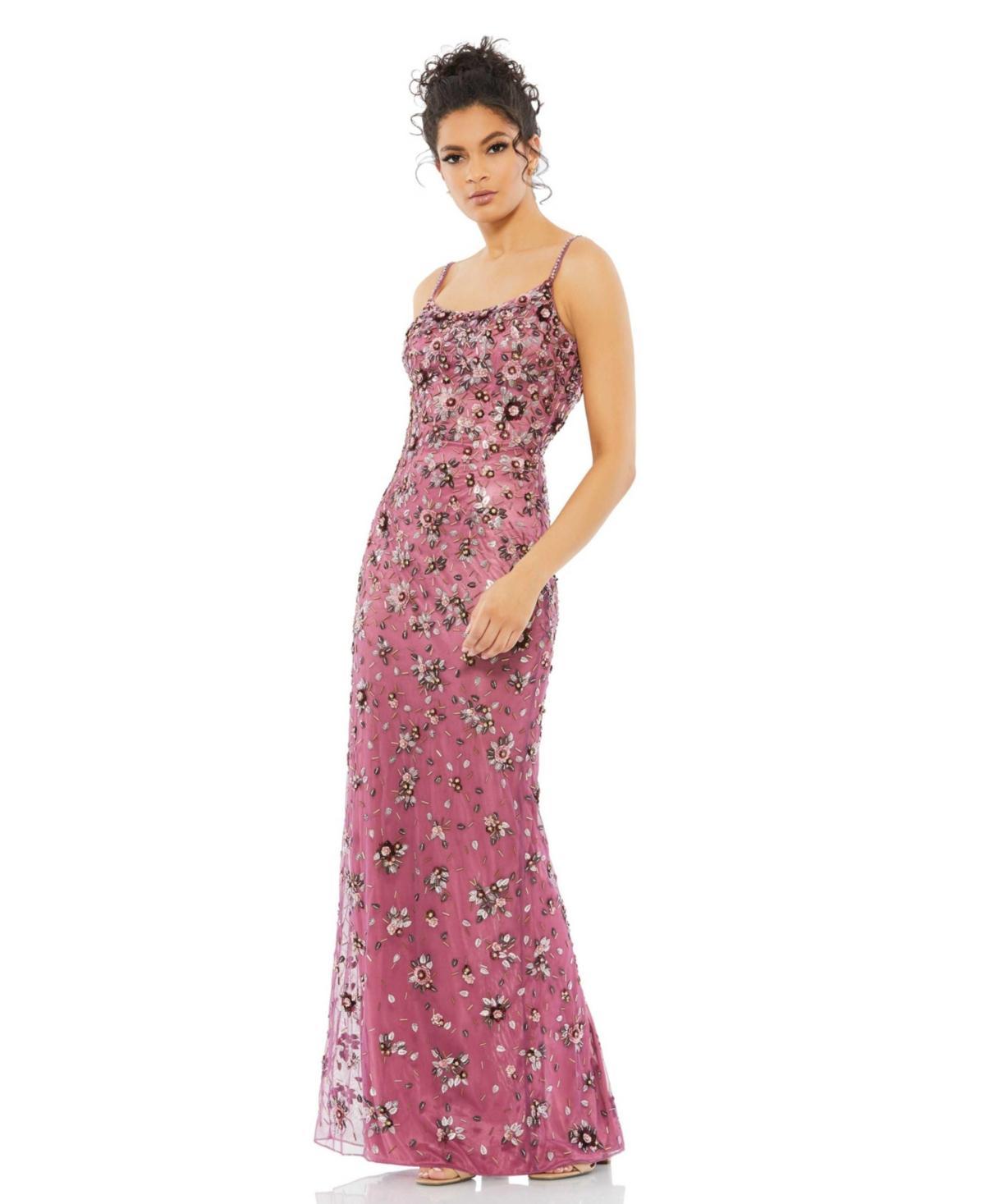 Womens Embellished Scoopneck Gown Product Image