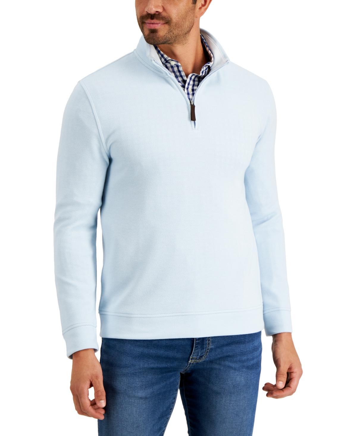 Club Room Mens Birdseye Quarter-Zip Pullover, Created for Macys Product Image