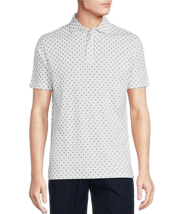 Daniel Cremieux Signature Label Cotton Interlock Printed Short Sleeve Polo Shirt Product Image