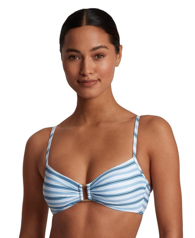 Lauren Ralph Lauren Womens Striped Embellished Bikini Top Product Image