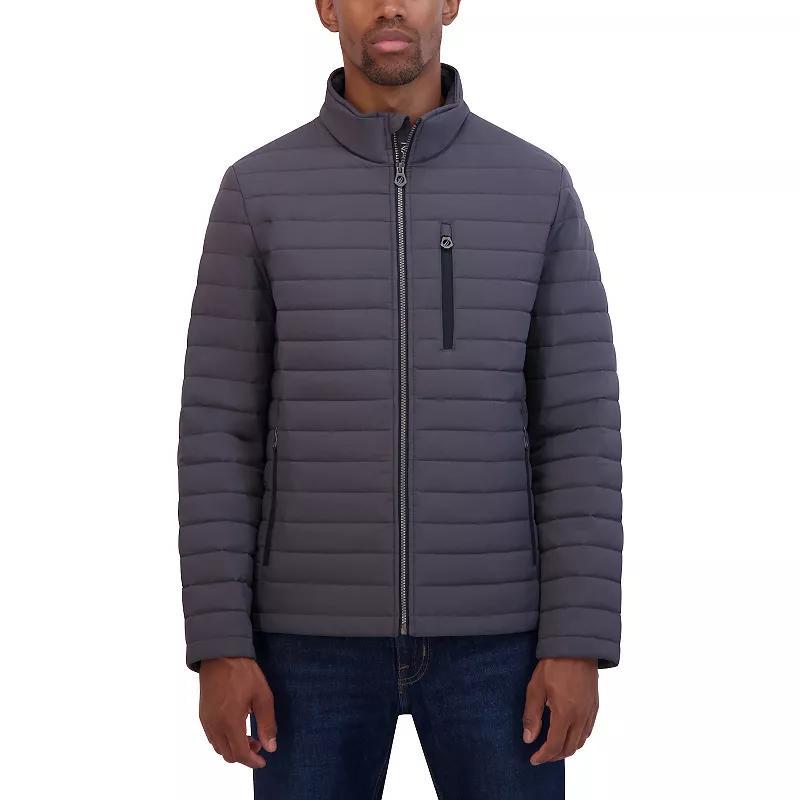 Mens Nautica Lightweight Quilted Jacket Grey Gray Product Image