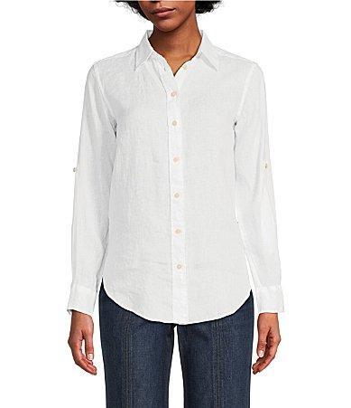 Lauren Ralph Lauren Plus Size Linen Printed Shirt Product Image