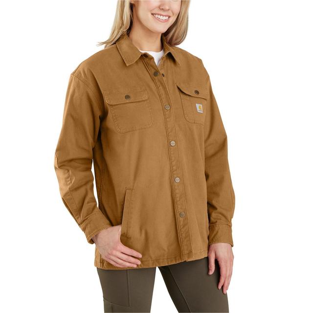 Carhartt 106024 Rugged Flex® Loose Fit Canvas Shirt Jacket - Fleece Lined, Factory Seconds Product Image