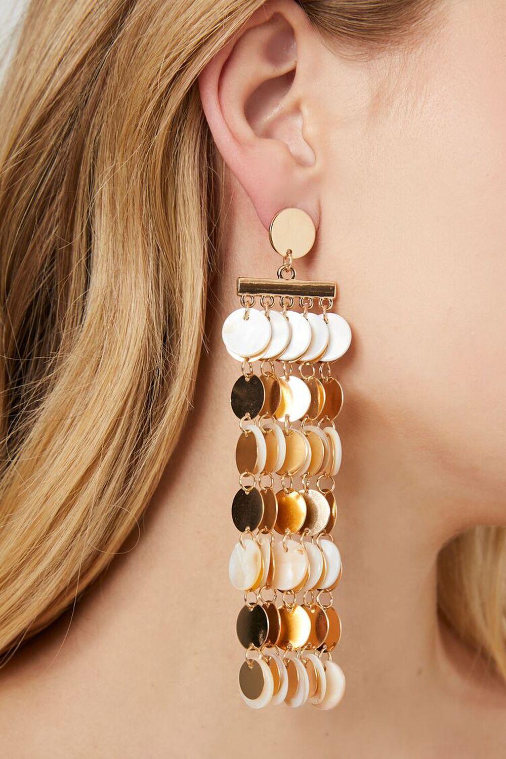 Faux Stone Disc Chandelier Earrings | Forever 21 Product Image